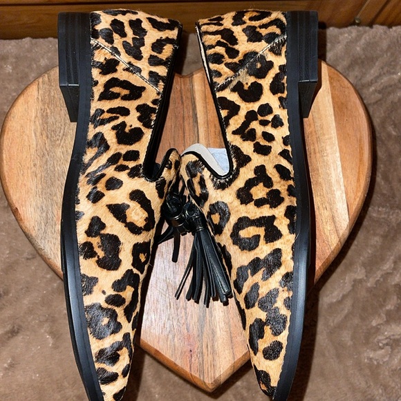 Franco Sarto Hadden Leopard loafer with tassel. Size 7M.  NIB See all pics. - Picture 7 of 12